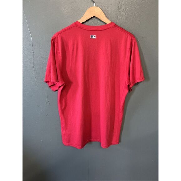 Nike MLB Anaheim Angels Athletic Shirt Mens Size M Red Short Sleeve Dri Fit - Picture 4 of 5